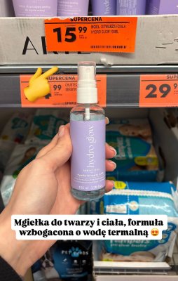 Mgiełka do twarzy i ciała Hydro Glow promocja w Biedronka