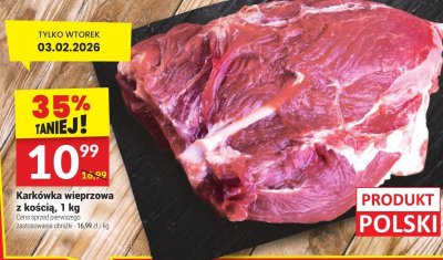 Karkówka wieprzowa z kością, 1 kg promocja w Twój Market