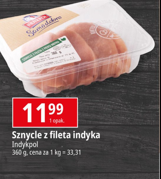 Sznycle z indyka Indykpol promocja