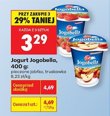 Jogurt Jogobella truskawka 400g promocja w Biedronka
