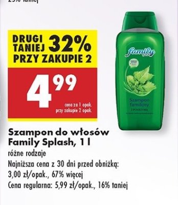 Szampon z pokrzywą Family splash promocja