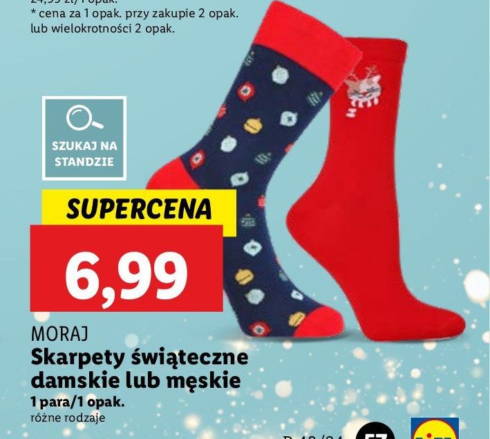 Skarpety damskie świąteczne Moraj promocja