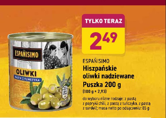 Oliwki hiszpa艅skie nadziewane past膮 z sardeli Espanisimo promocja