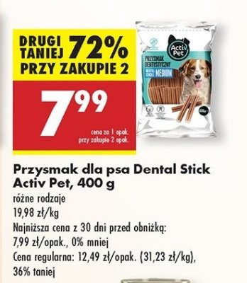 Przysmak dentystyczny dla psa medium Activ pet promocja