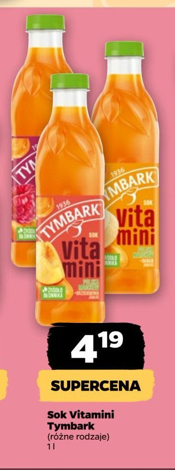 Sok brzoskwinia-marchew-jabłko Tymbark vitamini promocja