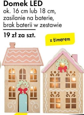 Domek LED ok. 16 cm lub 18 cm promocja w Tedi