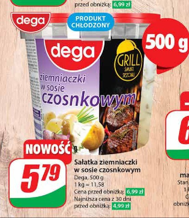 Sałatka ziemniaczki w sosie czosnkowym Dega promocja