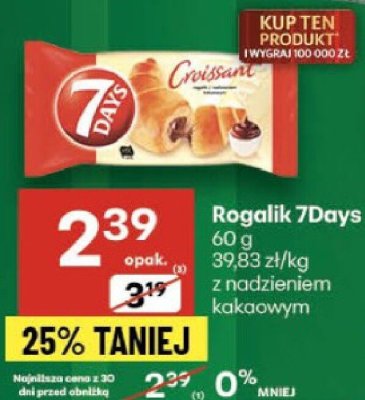 Rogalik 7Days promocja w Delikatesy Centrum