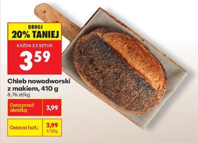 Chleb nowodworski z makiem promocja w Biedronka