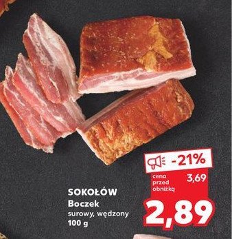 Boczek surowy wędzony extra Sokołów promocja