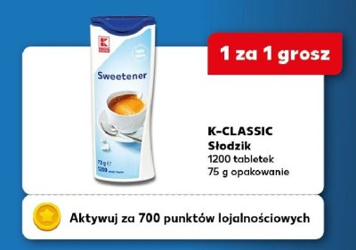 Słodzik 1200 tabletek K-Classic promocja w Kaufland