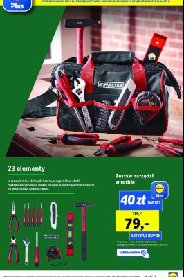 Zestaw narzędzi w torbie Parkside promocja