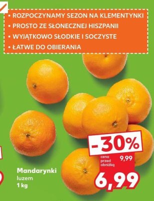 Mandarynki luzem 1 kg promocja w Kaufland