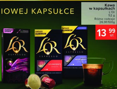 Kawa w kapsułkach splendente L'or espresso promocja