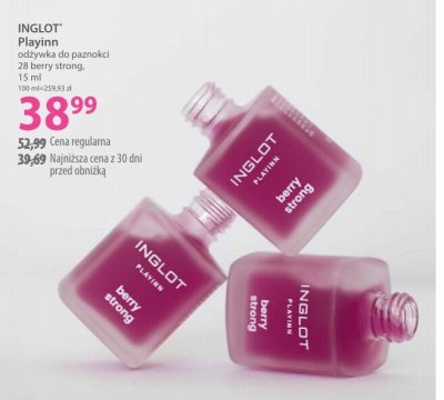 Odżywka do paznokci INGLOT Playinn 28 berry strong promocja w Hebe