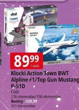 Klocki Klocki Action Town BWT Alipline F1/Top Gun Mustang P-51D promocja w Leclerc