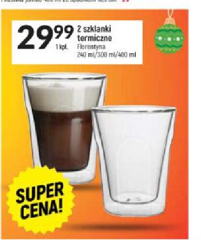 Komplet szklanek podwójne ścianki boral 300 ml Florina (florentyna) promocja