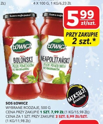 Sos Łowicz Boloński, Neapolitański wybrane rodzaje, 500 g promocja w Top Market