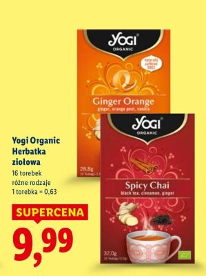 Herbata ziołowa Yogi Organic Ginger Orange promocja w Lidl