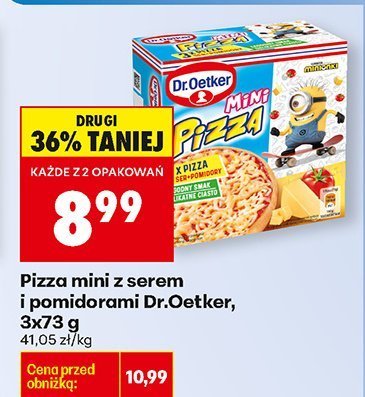Pizza mini z serem i pomidorami Dr.Oetker, 3x73 g promocja w Biedronka
