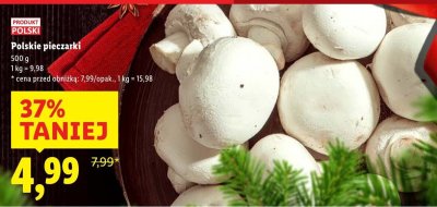 Pieczarki polskie promocja w Lidl