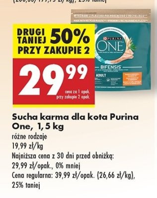 Karma dla kota adult kurczak i pe艂ne ziarna Purina one promocja