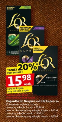 Kapsułki do Nespresso L'OR Espresso wybrane rodzaje promocja w Auchan