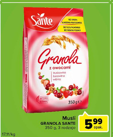 Granola owocowa Sante granola promocje