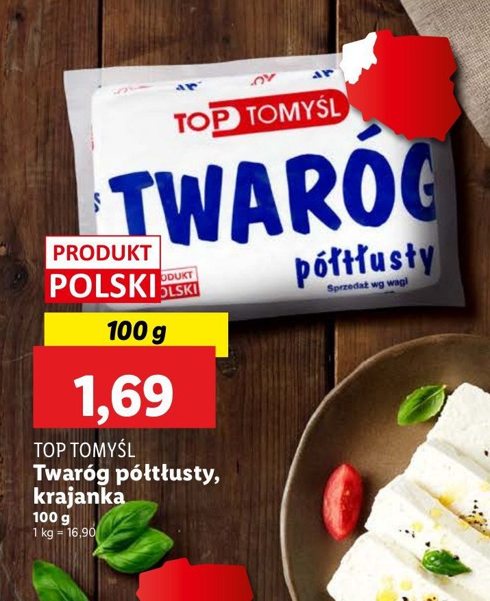 Twaróg połtłusty Top tomyśl promocja w Lidl