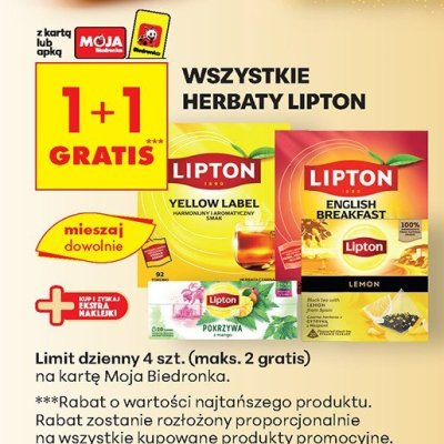 Herbata Lipton blueberry muffin promocja w Biedronka