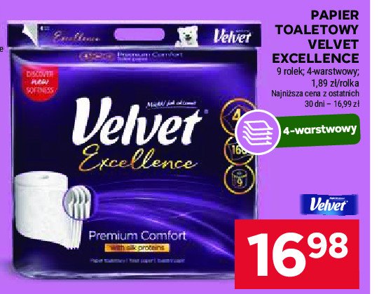 Papier toaletowy Velvet excellence promocja