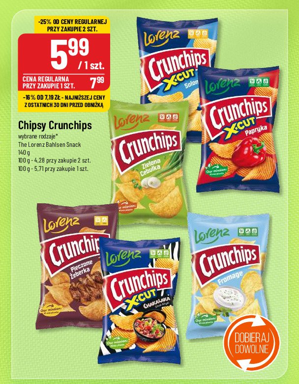 Chipsy pieczone żeberka Crunchips Crunchips lorenz promocja
