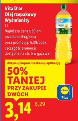 Olej rzepakowy Wyśmienity promocja w Lidl