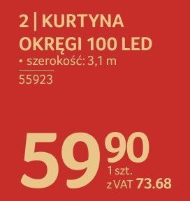 Kurtyna okręgi 100 LED promocja w Selgros
