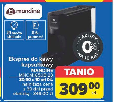Ekspres do kawy mncm1050b-23 Mandine promocja