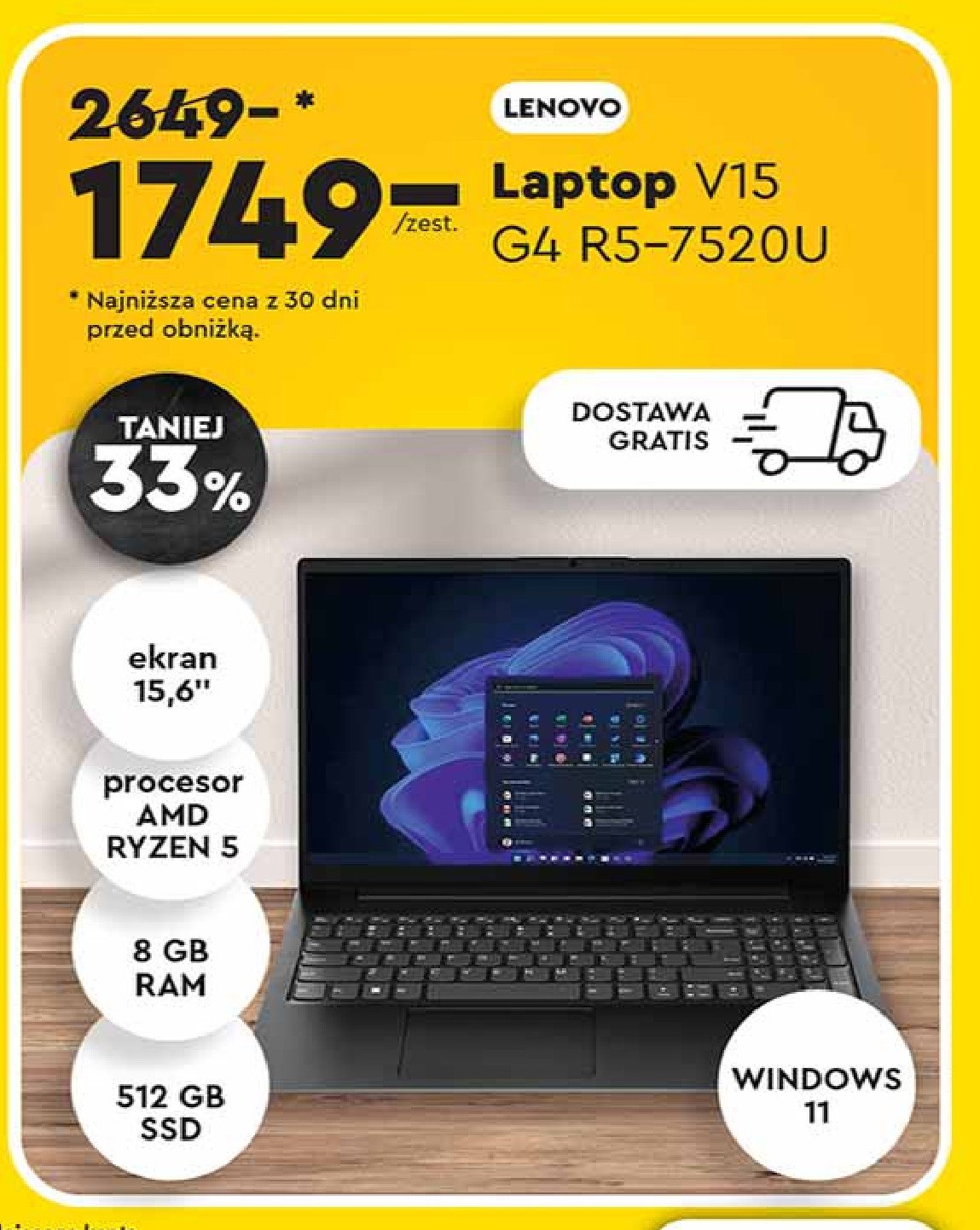 Laptop v15 g4 Lenovo promocja