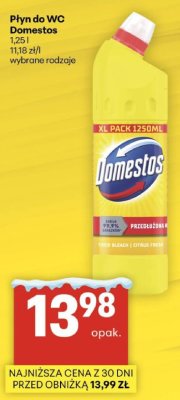 Płyn do WC Domestos promocja w Delikatesy Centrum