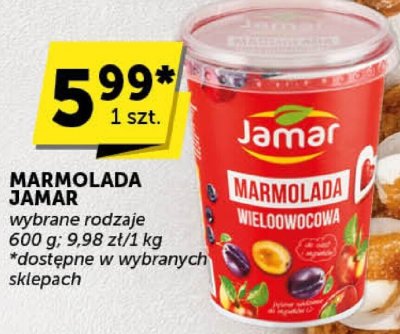 Marmolada Jamar wybrane rodzaje promocja w Groszek
