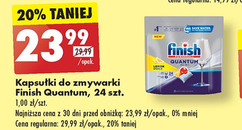 Tabletki do zmywarek lemon Finish quantum promocja