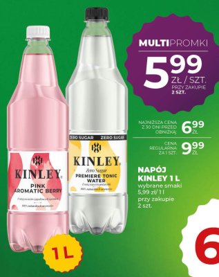Napój Kinley Zero Sugar Premiere Tonic Water 1L promocja w Duży Ben