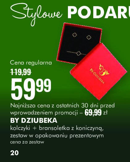 Bransoletka + kolczyki koniczynka By dziubeka promocja