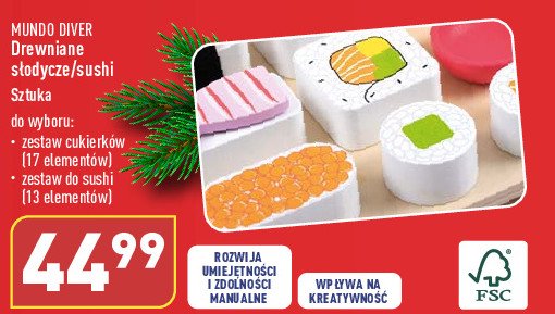 Drewniane sushi MUNDO DIVER promocja