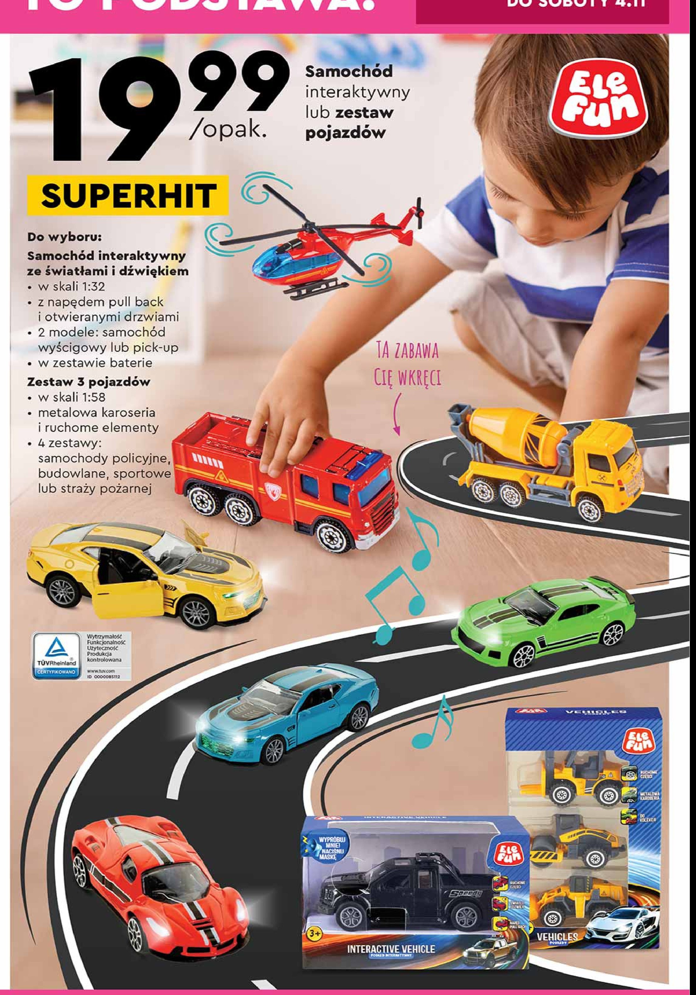 Zestaw pojazd贸w budowlany Elefun promocja