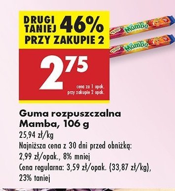 Guma rozpuszczalna wieloowocowa Mamba promocja