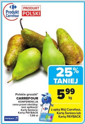 Gruszki promocja w Carrefour