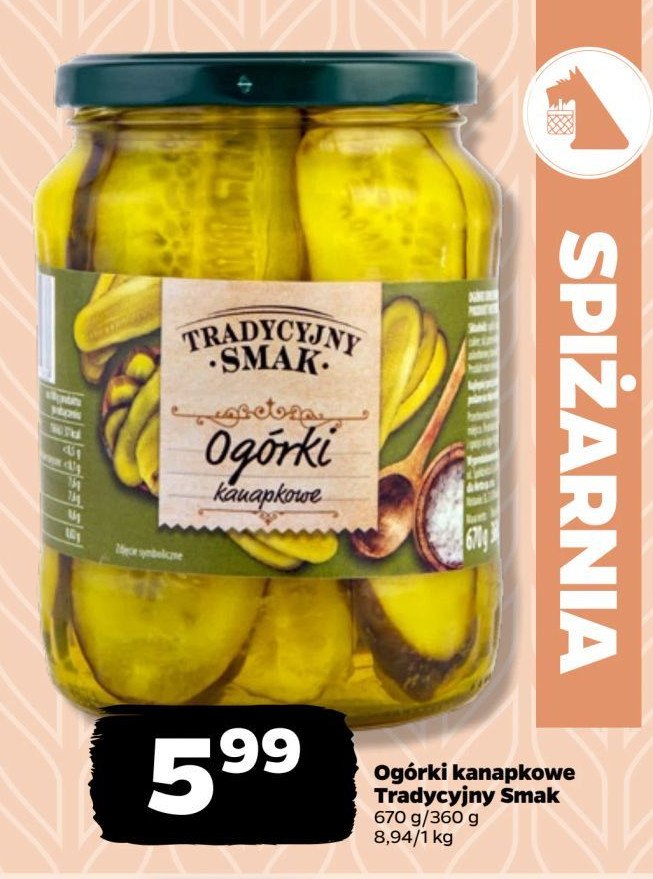 Ogórki kanapkowe Tradycyjny smak promocja w Netto