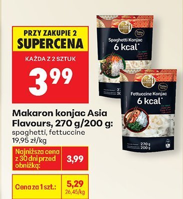 Makaron konjac Asia Flavours, 270 g/200 g fettuccine promocja w Biedronka