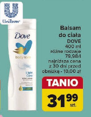 Balsam do ciała light care DOVE BODY LOVE promocja