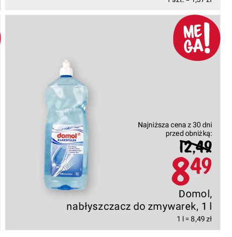 Nabłyszczacz do zmywarek Domol promocja