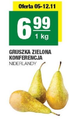 Gruszka zielona Konferencja Niderlandy promocja w SPAR